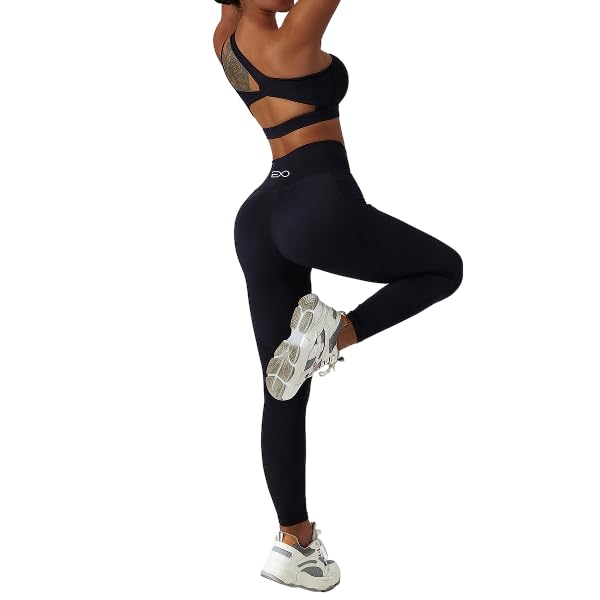 ELIV8 Women's Two-Piece One Shoulder Workout Set