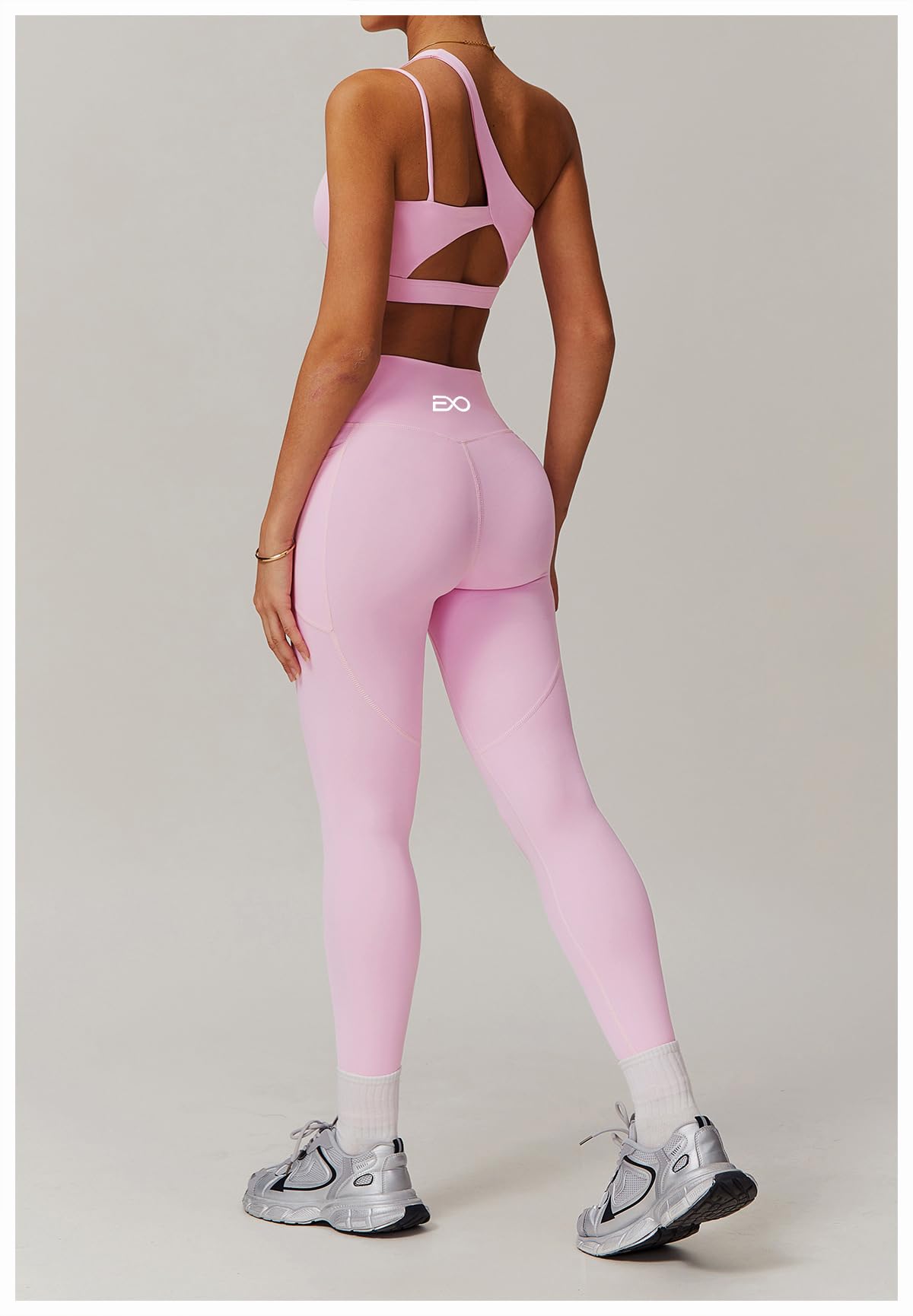 ELIV8 Women's Two-Piece One Shoulder Workout Set