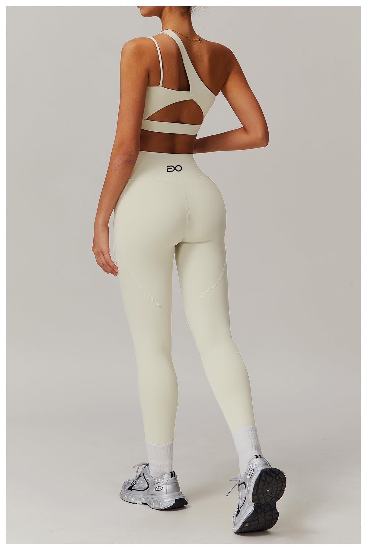 ELIV8 Women's Two-Piece One Shoulder Workout Set