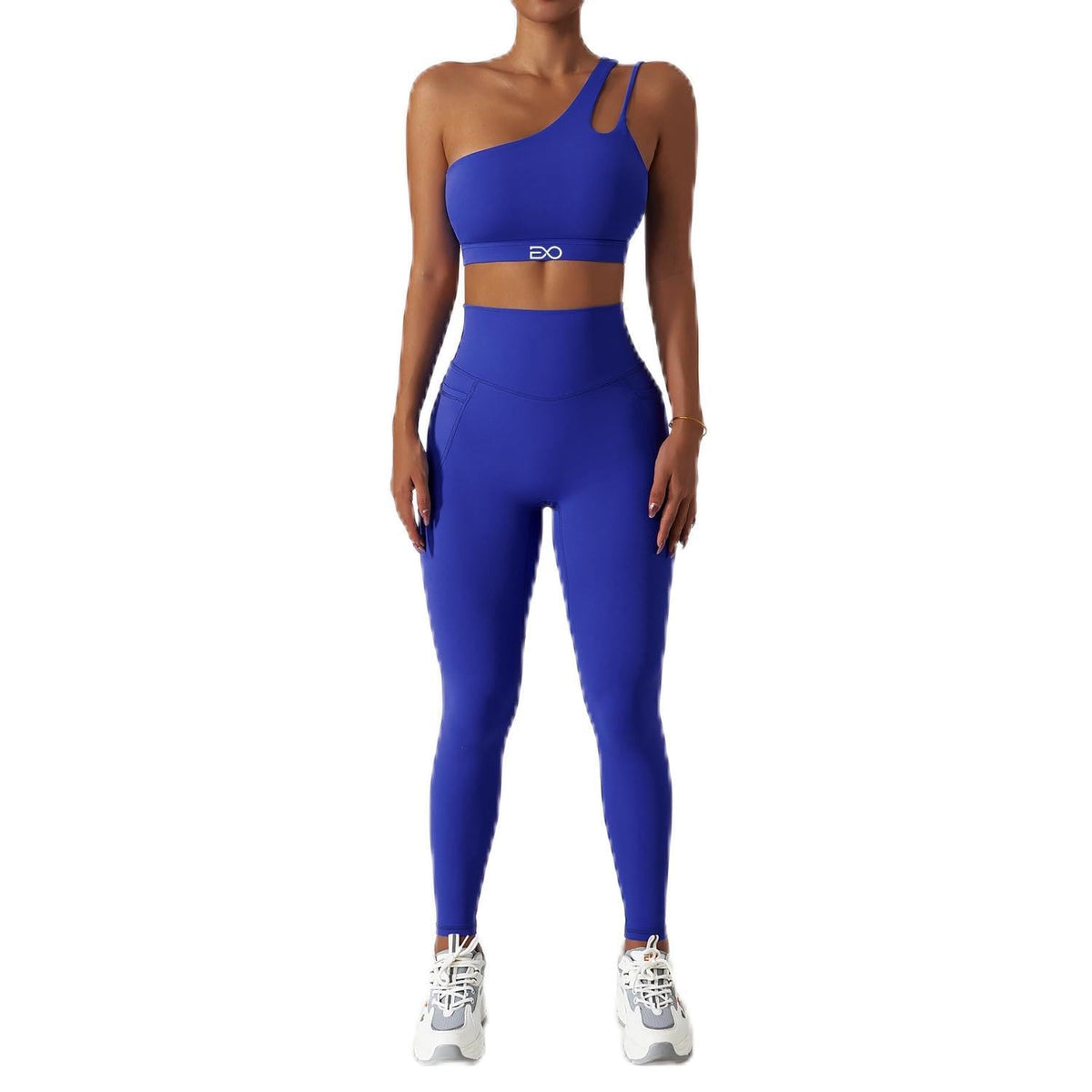 ELIV8 Women's Two-Piece One Shoulder Workout Set